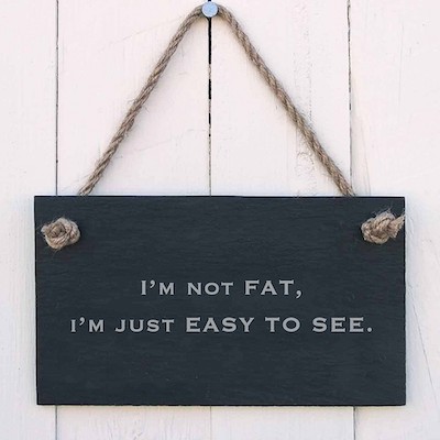 I'm not fat, I'm just easy to see